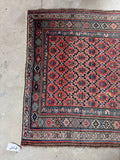 Antique Persian Bidjar rug with aged, mellowed natural dyes.