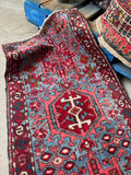 2x12 Sky Blue Skinny Vintage Persian Runner #4532
