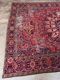 8x12 Antique Persian Heriz Area Rug #4611
