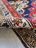 Detailed view of vegetable-dyed wool texture.