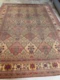 Antique Indian Agra Rug / 10x14 Rug #4577ML
