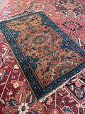 Small Antique Persian Malayer Rug / 2'7 × 4'2 Rug #4491