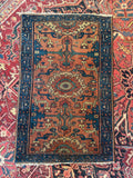 Small Antique Persian Malayer Rug / 2'7 × 4'2 Rug #4491