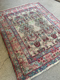 Antique Persian Lavar Kerman Scatter Rug / 1'10 × 2'5 Rug #4504