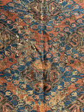 Battered and Bruised Soumak Flat Weave / 4'7 x 8'9 Rug #4572ML