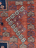 Worn Antique Persian Afshar Tribal Rug / 6x7 Rug #4500