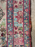 Antique Persian Lavar Kerman Scatter Rug / 1'10 × 2'5 Rug #4504