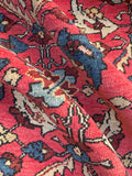 Antique Persian Malayer pile fold texture detail, vegetable dyed wool
