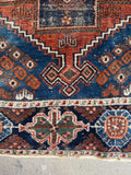 Worn Antique Persian Afshar Tribal Rug / 6x7 Rug #4500