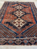 Worn Antique Persian Afshar Tribal Rug / 6x7 Rug #4500