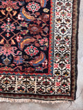 Corner view of soft underfoot wool hallway runner close-up photograph showing the clean fringe and plush wool surface.
