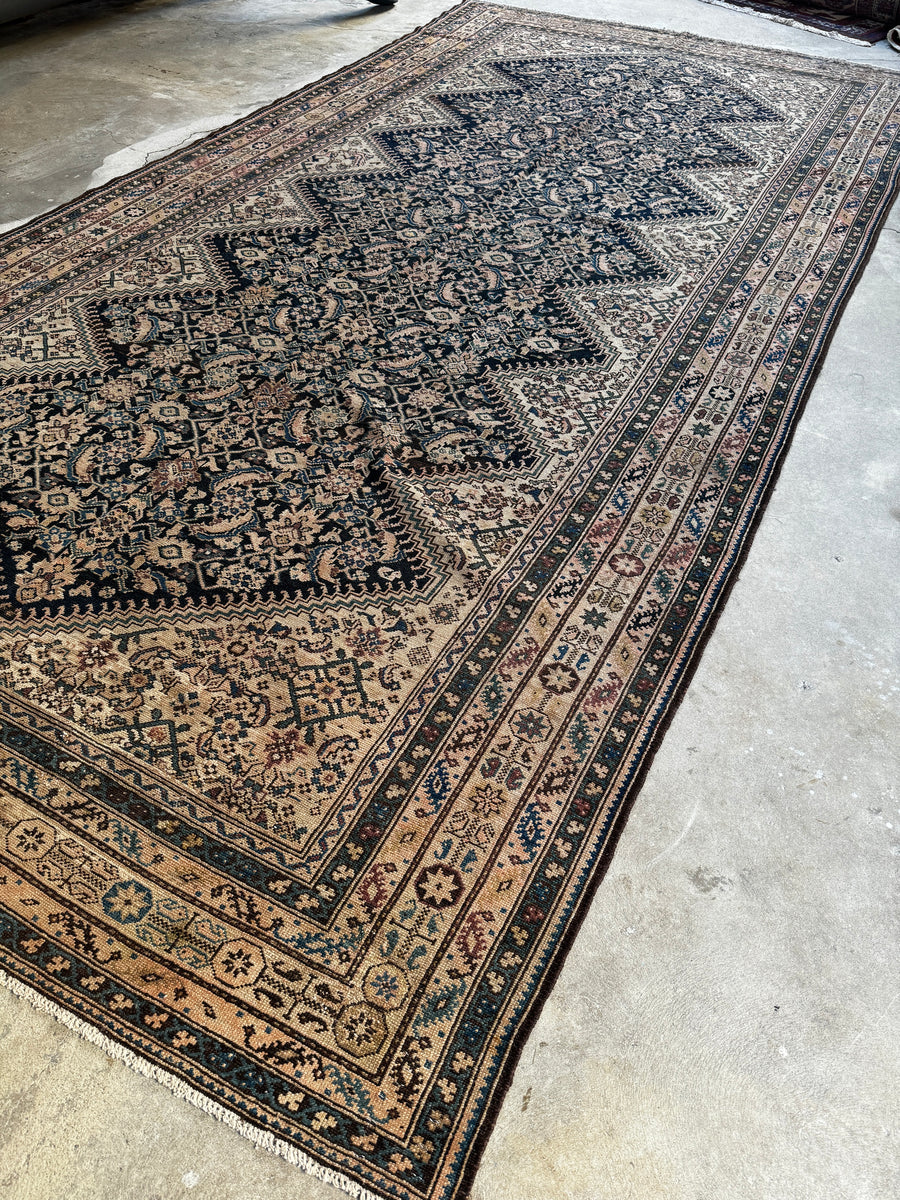 Large Vintage Persian Rug / 6’8 x 13’3 Antique Persian Malayer Rug #36 ...