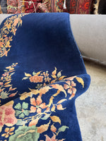 Handwoven Art Deco Chinese rug featuring simple and bold design elements.