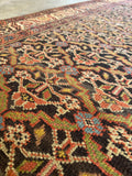 Antique hallway runner, Persian Bakhtiari rug with an allover lattice pattern, naturally faded vegetable dyes, and one-of-a-kind handmade character.