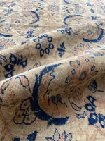 7x10 Ivory and Blue Persian Mahal Rug #3407