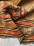 4x12 camel vintage Camel Hair Persian runner rug, antique 1920s Serab long rug.