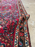 1930s Persian runner with detailed floral sprays and soft worn low pile.