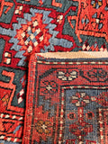 Antique Karaja Persian runner showing vegetable dyed wool and weave texture.