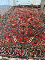 Large Heriz Rug / 6’8 x 9’10 Antique Persian Heriz Rug #1572