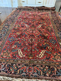 Large Heriz Rug / 6’8 x 9’10 Antique Persian Heriz Rug #1572