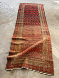 3x8 Heavily Abrashed Vintage Persian Runner #4457