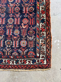 Vintage Persian Kurdish tribal rug with chickens, peacocks and floral motifs.