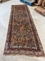 4x10 Vintage Persian Rug / 4x11 Antique Camel Runner #4204ML