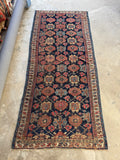 Worn Antique Tribal Persian Runner / 4' x 9'2 Runner #4366
