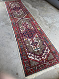 15' Vintage Persian Seraband Runner / Heavy Tribal Persian Hallway Rug 3'9 x 14'9 Runner #4463