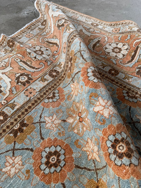 Antique Persian Tabriz Rug / 7x10 Vintage Persian Rug #4555 – Blue