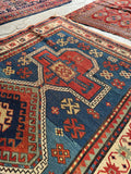Antique Kazak Rug / 3'4 x 5'4 Kazak Rug #3450