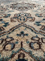 10x13 Ivory and Blue Antique Persian Rug #4284