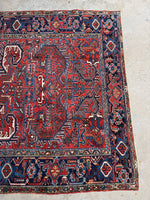 Large Vintage Persian Heriz Rug / 6'5 x 9'5 Rug #4304
