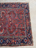 Large Vintage Persian Heriz Rug / 6'5 x 9'5 Rug #4304