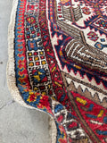 15' Vintage Persian Seraband Runner / Heavy Tribal Persian Hallway Rug 3'9 x 14'9 Runner #4463