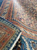 Underside view Persian Tabriz rug 10’4 x 14’ stout solid construction detail.