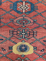 Antique Persian Tribal Runner / 3'7 x 10'8 Malayer Runner #4099