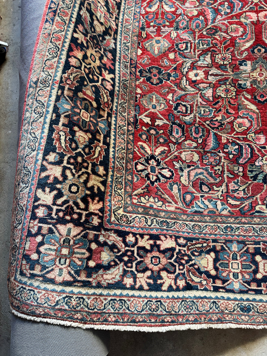 Large Vintage Persian Mahal Rug / 10’6 x 13’4 Persian Rug #3925 – Blue ...