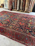 Antique rug showing organic imperfections.