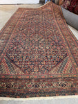 Large and Lean Antique Persian Rug / 6'7 x 13'2 Antique Persian Rug #4228ML