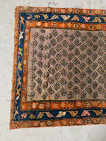 Worn Antique Persian Runner / 3'4 x 12'9 Runner #4293