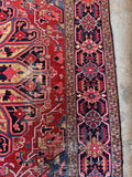 8x12 Antique Persian Heriz Area Rug #4611