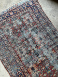 Distressed Persian Runner / 3'5 x 13'9 Worn Runner #4373