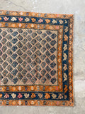 Worn Antique Persian Runner / 3'4 x 12'9 Runner #4293