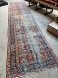 Distressed Persian Runner / 3'5 x 13'9 Worn Runner #4373