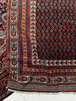 Small Worn Persian Rug / 3'4 x 4'8 Antique Afshar Rug #3595