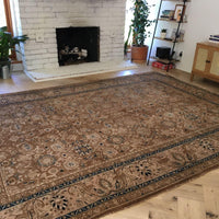 8'10 x 12' antique 1920s rug / 9x12 vintage rug (#1067) - Blue Parakeet Rugs