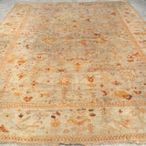 11' x 13'10" World Class Antique Turkish Oushak - Blue Parakeet Rugs