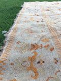 11' x 13'10" World Class Antique Turkish Oushak - Blue Parakeet Rugs