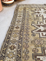 3'10 x 4'7 Antique Caucasian Rug - Blue Parakeet Rugs